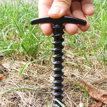 Cross-border outdoor lightweight nylon plastic pins snow mud dedicated tent spiral nailed 14 5cm