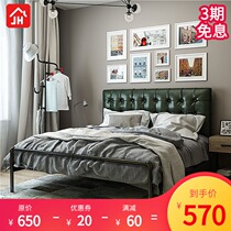 European environmental wrought-iron beds 1 5 m 1 8 meters bed 1 2 m single iron metal gang guan chuang