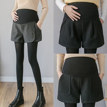 Pregnant womens shorts autumn and winter wear spring tide Mother New pregnant womens pants autumn fashion wide leg leggings