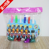 Dragon whistle party funny tongue tongue mouth flute children birthday cartoon toy whistle 6 package activity props