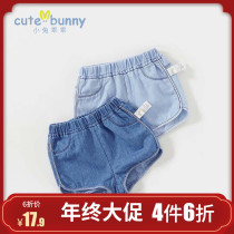 cutebunny baby summer girls denim shorts baby cotton hot pants children foreign style Joker thin pants