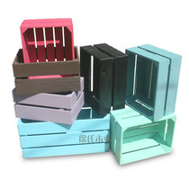 Wooden solid wood box Canag wedding photography props retro colored sundries storage box Xus