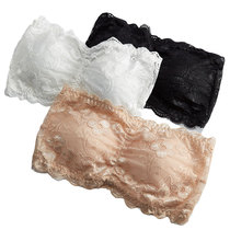 Summer New Lei Ribbon Chest Pad Tracing Back Button Non-Slip Drop Wrapped Chest Strapless Dress Bra 3333