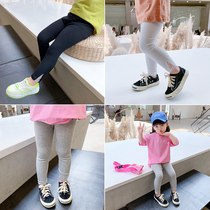 Girls solid color leggings 2021 Autumn New Korean version of childrens casual wear pants baby spring and autumn foreign gas