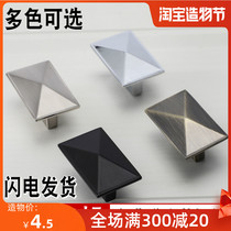 Rectangular single handle European bronze door drawer small handle Square antique cabinet wardrobe small handle