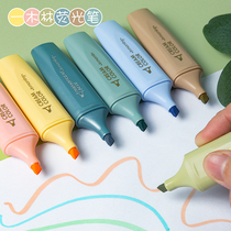 Soft Head Fluorescent Pen Suit Light Color Series Mark Pen Fluorescent Marker Pen Student With Multi Color Color Pen To Note Special Morandi System Large Capacity Silver Light Eye Care Key Hand Ledger Pen
