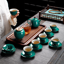 Ancient Costume Pottery iron rust side to make pot utiliturt tea suit home Ru kilo open sheet dry tea tray tea sea ceramics