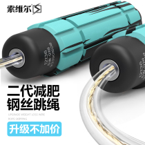 Jump Rope Fitness Adult Female Sports Rope Negative Weight Equipment Steel Wire Single Race Speed Rope Students for training hops