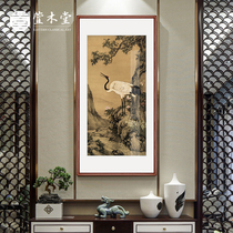 Xuan Mutang Songmei Double Crane Picture Chinese Flower and Bird Painting Study Hanging Painting Porch Mural Aisle Decoration Painting Chinese Painting