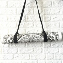 Yoga mat strap widened long solid heart-free cotton strap yoga aid belt professional rubber fitness mat strap