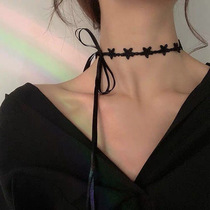 Japan and South Koreas new Harajuku style black lace lace necklace length adjustable collar clavicle chain