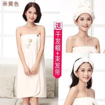Adult tube chest absorbent bath skirt wrap quick-dry womens bath towel pajamas dual-use wearable wearable variety bathrobe