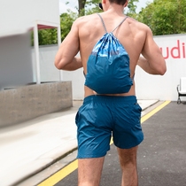 desmiit low waist mens sports shorts Summer men solid color fitness running breathable beach pants quick dry three-point pants