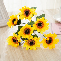 Simulation Plant Sunflower Sun Flower Bouquet Art Silk Bouquet Wedding Photo Photo Photo Hand Holding Flower Props Decorate Flowers