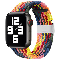 Official website applies Apple Watch watchband applewatch watch watch watch strap rainbow iwatch7 6 5 4 Single lap SE braided nylon 45 41 44mm40 shipping