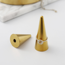 Nordic cone jewelry storage rack gold luxury metal ring seat frame ring seat ring retainer retainer storage fixture Holder