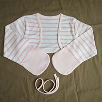 Baby anti-scratch clothes anti-grab gloves baby eating hand correction clothes cotton spring and autumn summer thin 0-3 years old custom-made