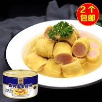 Meining pork egg rolls canned 380g Sichuan specialty outdoor lunch meat convenient ready-to-eat pork fast food cooked food