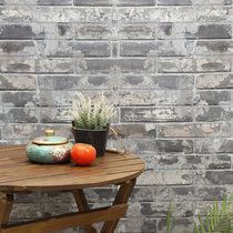 3d retro red brick blue gray brick wallpaper self-adhesive imitation brick wallpaper cultural brick nostalgic industrial wind simulation
