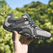 2019 summer new outdoor hiking shoes mens and womens summer breathable wear-resistant lightweight low-top hiking shoes travel net shoes