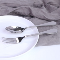 Simple and generous eating spoon and fork 18 10 stainless steel office workers with rice spoon thickened childrens meal spoon salad spoon