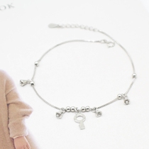 Key anklet female Korean version of simple and exquisite versatile transfer beads foot ring bell pendant girlfriends gift