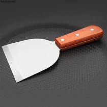 Pancake shovel bread shovel steak wooden handle teppanyaki cake stainless steel large pizza shovel baking cooking tools