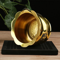 Pure Copper Household Indoor Burning Incense Burner for Buddhist Incense Stick Large Line Incense Stove Fragrant Lotus incense stove Xuande stove