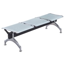 Trio-in-row chair no backrest flat waiting chair airport chair long row chair waiting chair for public seat infusion