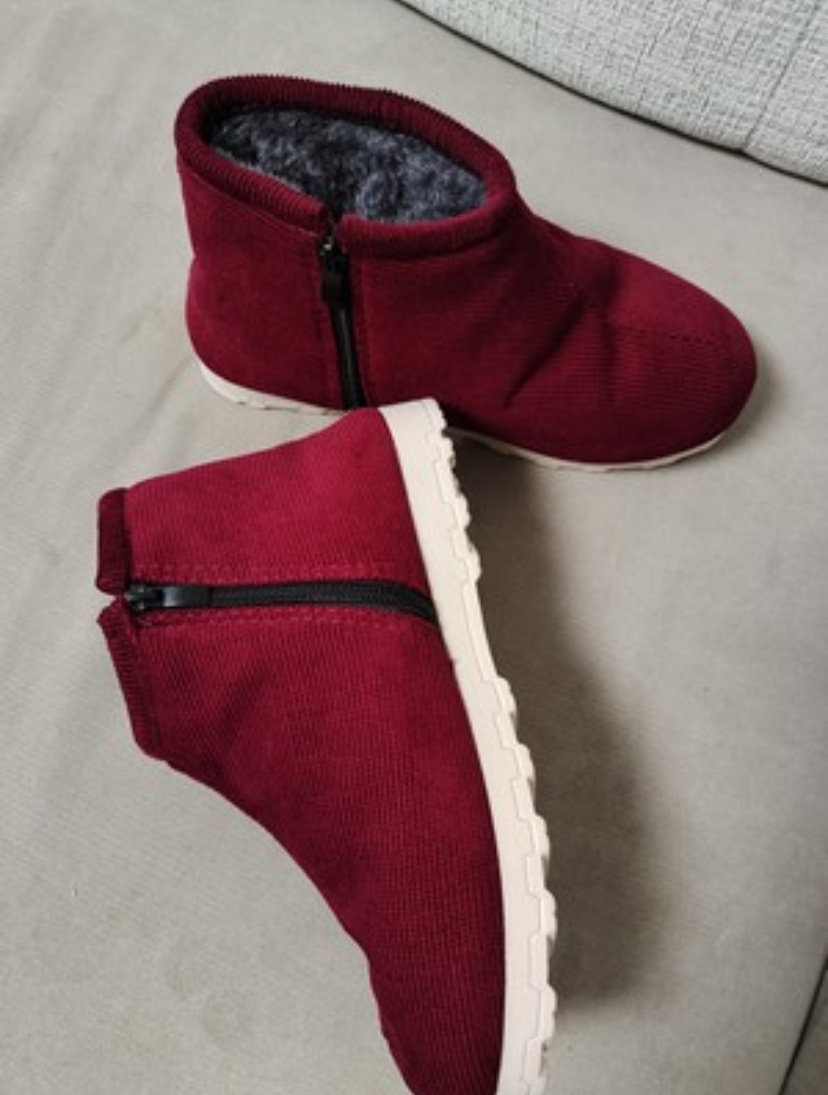 鸡婆鞋手工做的棉鞋冬天在家里穿的棉鞋农村手工传统老式保暖鞋女