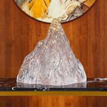 Jinshan sculpture resin ornaments living room porch dining table top decoration home transparent modern art rockery desktop