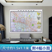 2021 new version of Chengdu city map 1 5m x 1 1m city wall chart Development Zone High-tech Zone Airport City traffic tourism terrain Business office series HD