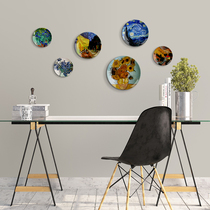 10 Van Gogh Oil Painting Decorative Plate European Living Room Dining Room Background Wall Decor Hanging Plate Ceramic Plate Ornament
