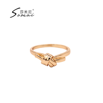 sumni Simini New products European and American Wind minimalist fashion Daily personality tied with 18K bag gold ring female
