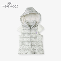 3 discount Inns new autumn and winter girl dress jacket female baby clip cotton vest can be removed with cap waistcoat 144607