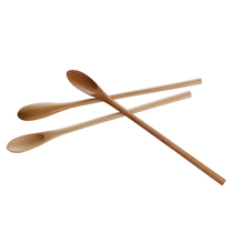 Log long handle coffee spoon honey spoon slender long handle seasoning spoon mixing spoon dessert spoon