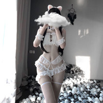 Large size transparent sexy underwear pajamas Sexy temptation passion suit Maid provocative sex uniform free women