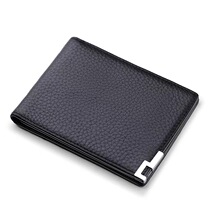 Driving license leather jacket genuine leather line driving license Benny ultrathin horizontal card Calf Leather License Clip Document Men Paul