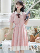 Culvert Dreams Qi Academy Wind Retro Gaggi Dress dress Women Summer 2021 new cashew slim and sweet girl dress thin