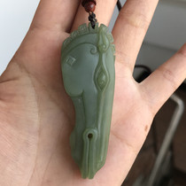 Analysis of Wood Green River mill jade pendant horse head processing yellow and white old jade pendant horse head Zodiac Horse River mill jade horse