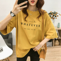 Short sleeve T-shirt woman 2022 spring summer new round collar casual 100 lap of lean and compassionate undershirt blouses