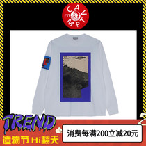 (5% off)CAVEMPT C E 20AW FRAGMENTARY FRAGMENT STEAM WAVE MENs AND womens long-sleeved T-shirt