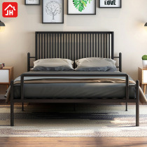New Chinese modern minimalist princess iron art bed iron frame steel frame double single adult children 1 2 1 51 8 m