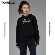 Pathfinder women 2020 Autumn and Winter new outdoor theme printing hooded cotton polyester loose pullover