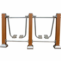 Outdoor Path Facilities Community Park Square Plastic Wood Double Double Walking Machine Outdoor Fitness Equipment