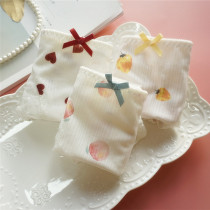 Sweet and cotton low waist underpants Teenage Girl Lace Comfort Thread Cotton Triangle Pants Butterfly Knot Breathable Cute Pants Head Woman