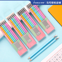 Marco Macaron series writing pencils HB 2B pencil hipster literature and art hand account record pencil students writing pencil with rubber head pencil D9018