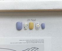 Small Red Book Meryl Sheet Finished hand phototherapy Wear chia Teenage Girl Purple Small Flowers Fake Nail Patch Short