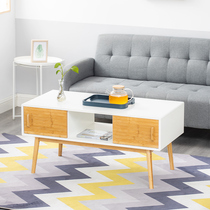 White coffee table low table living room home Modern simple small apartment tea table side few living room small table sofa few
