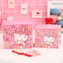 Cartoon multifunctional girl heart cosmetics storage box shelf Desktop dormitory storage cabinet drawer pink series